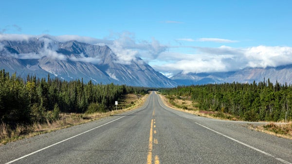 Alaska Highway featuring the Yukon Territory