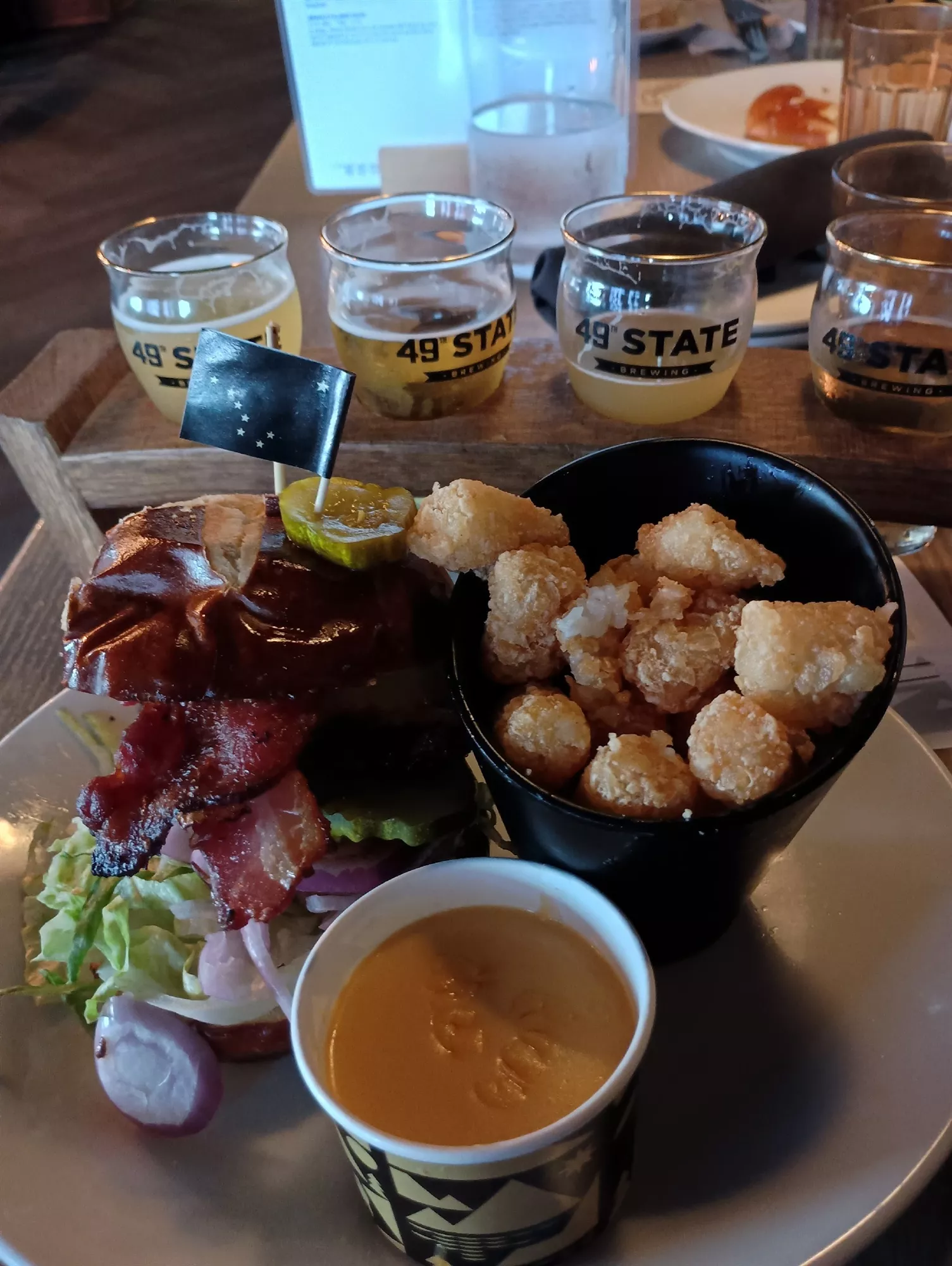 Guest photo of refreshments at 49th State Brewing, Anchorage