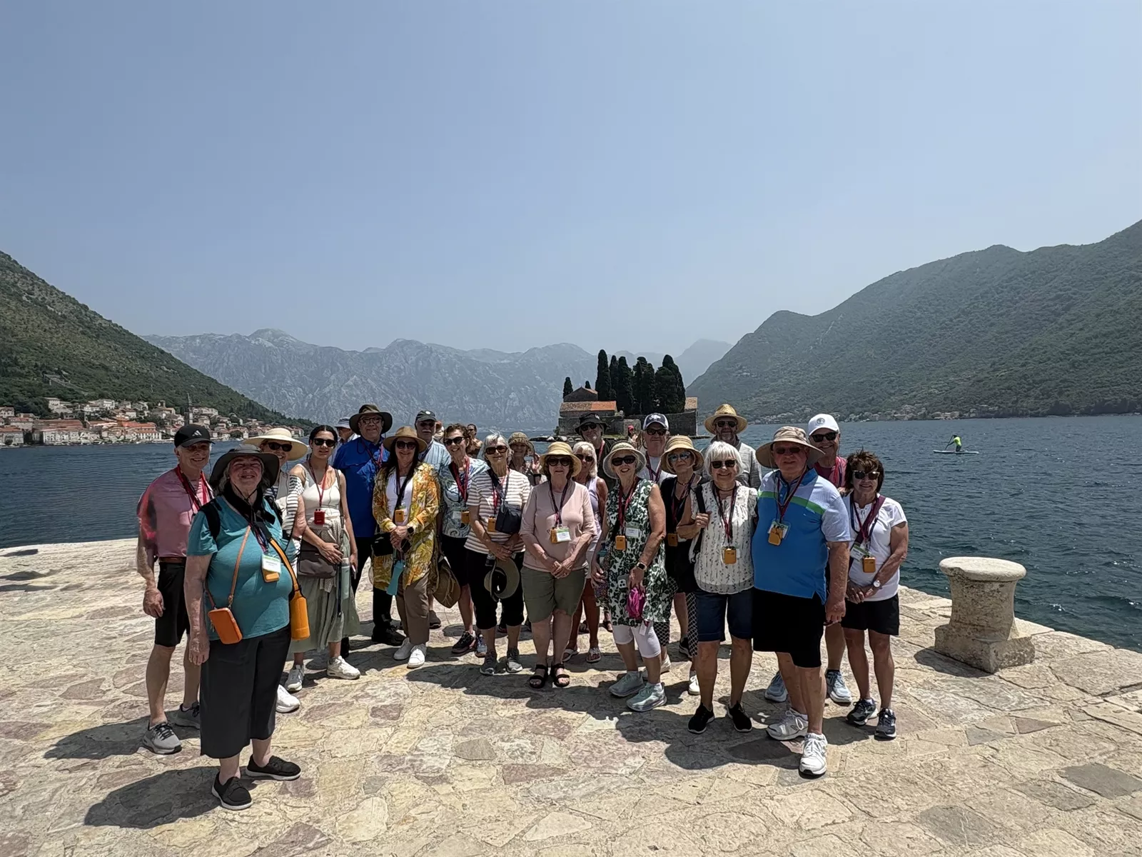 Guests at Our Lady of the Rocks, Perast, Montenegro