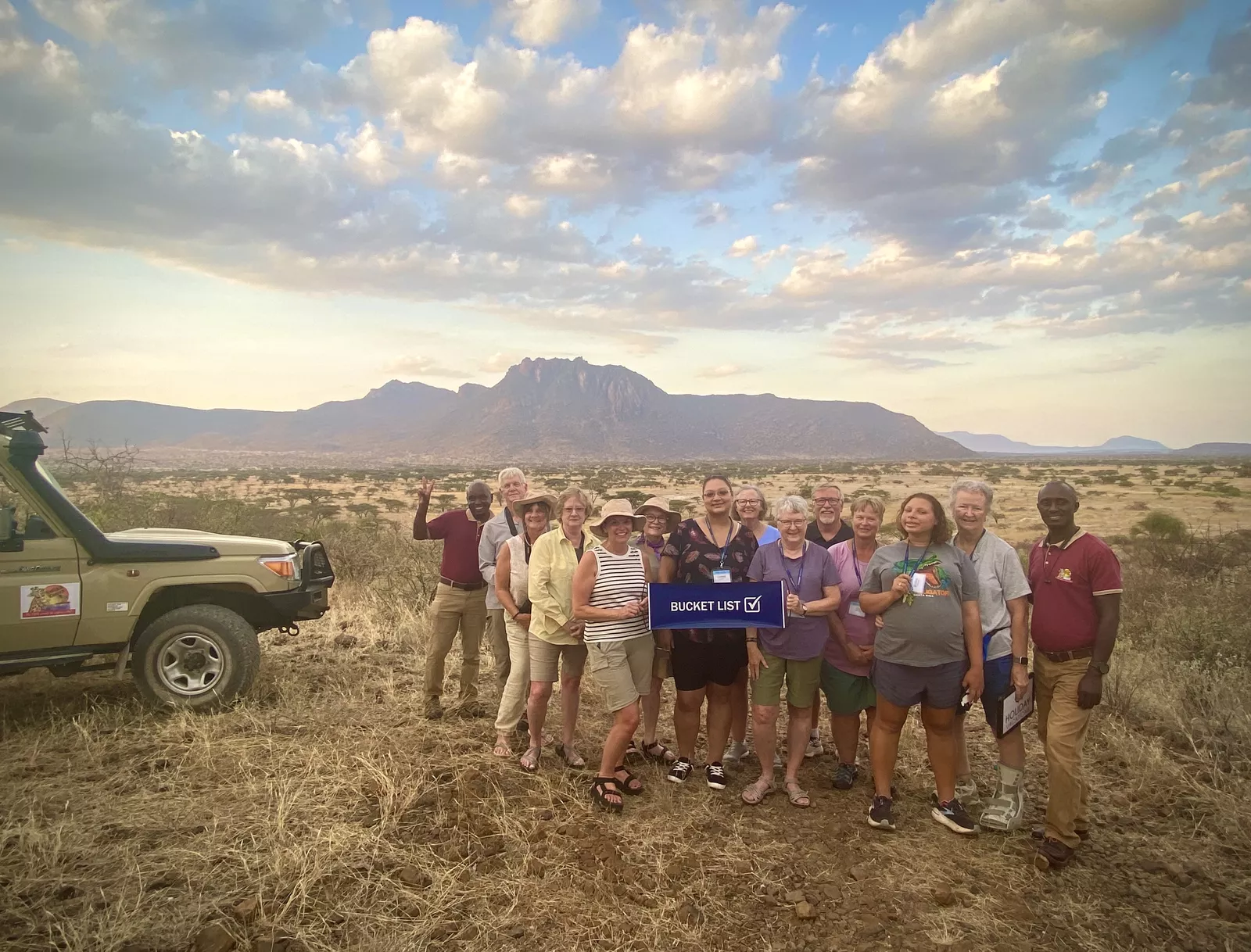 Tour group in Kenya, Africa