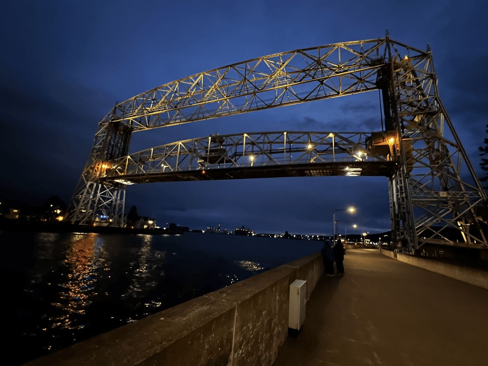 Guest photo of Duluth’s Aerial Lift Bridge at night