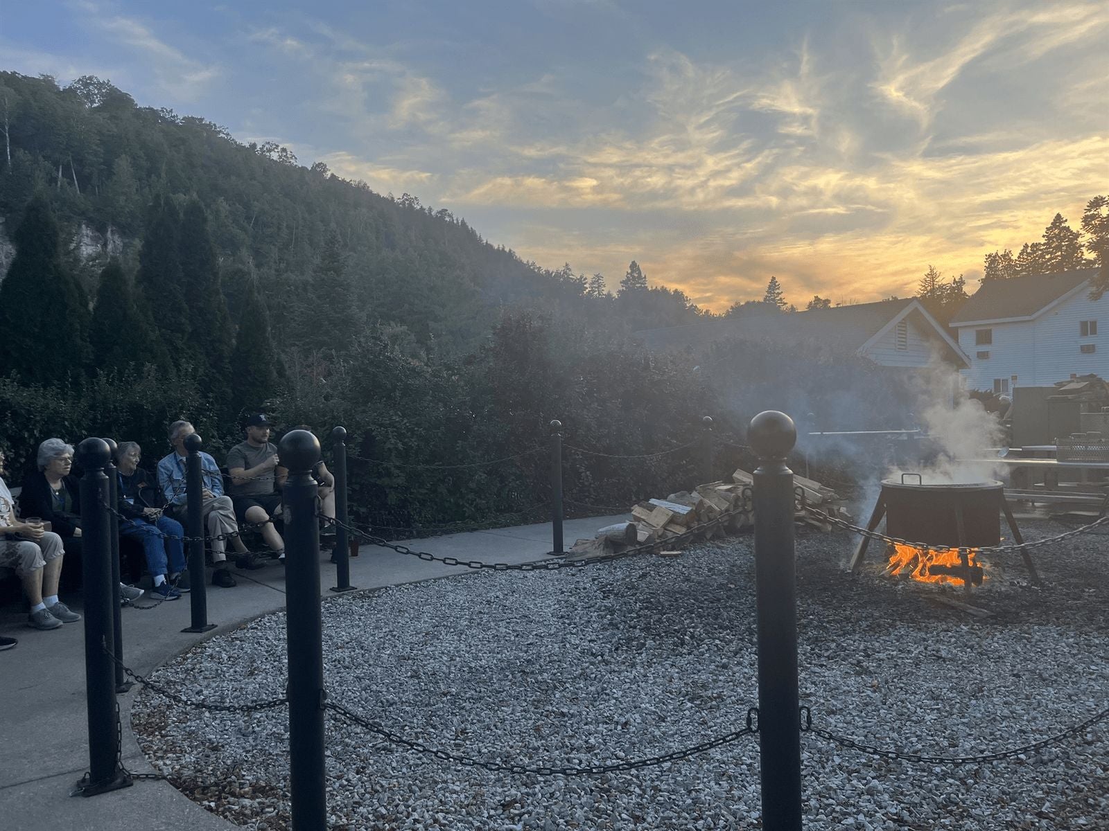 Guests enjoying Door County Fish Boil