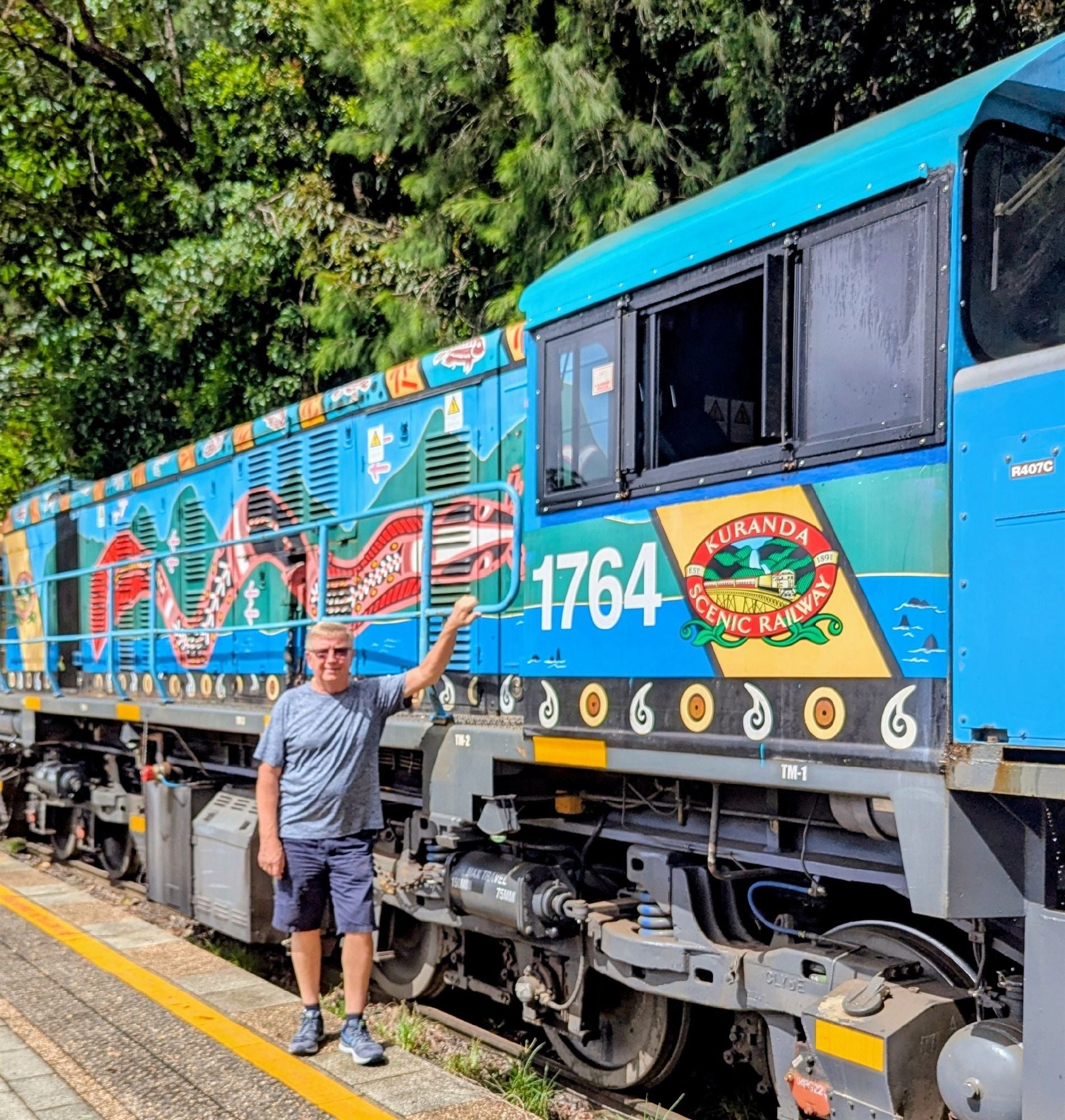 Holiday Vacations guest on the Kuranda Scenic Railway