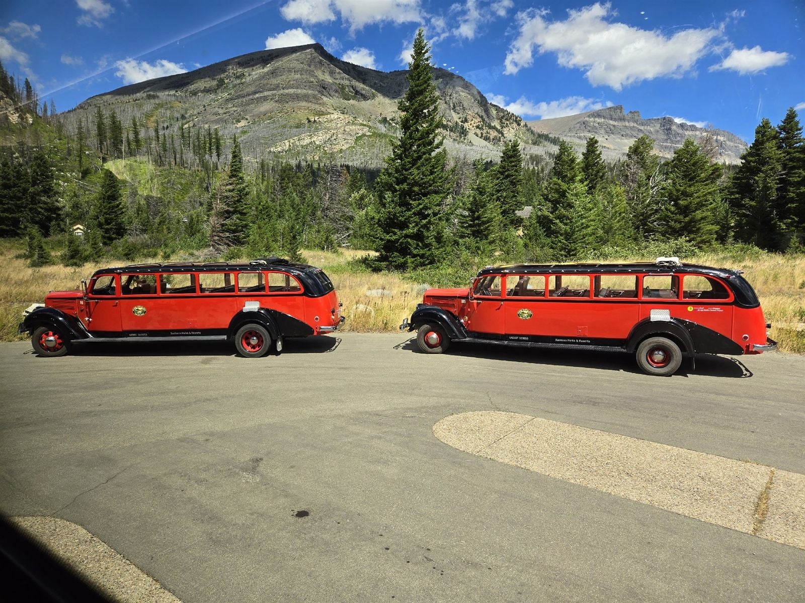 Holiday Vacations guest photo of Red Buses at Glacier National Park