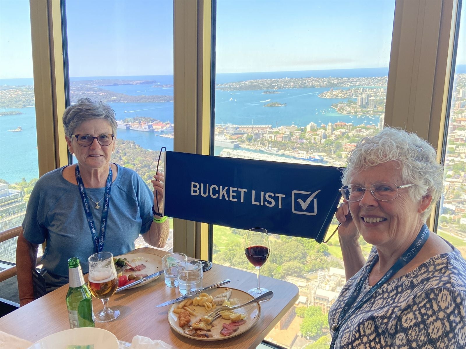 Holiday Vacations guests enjoying a Sydney Tower meal