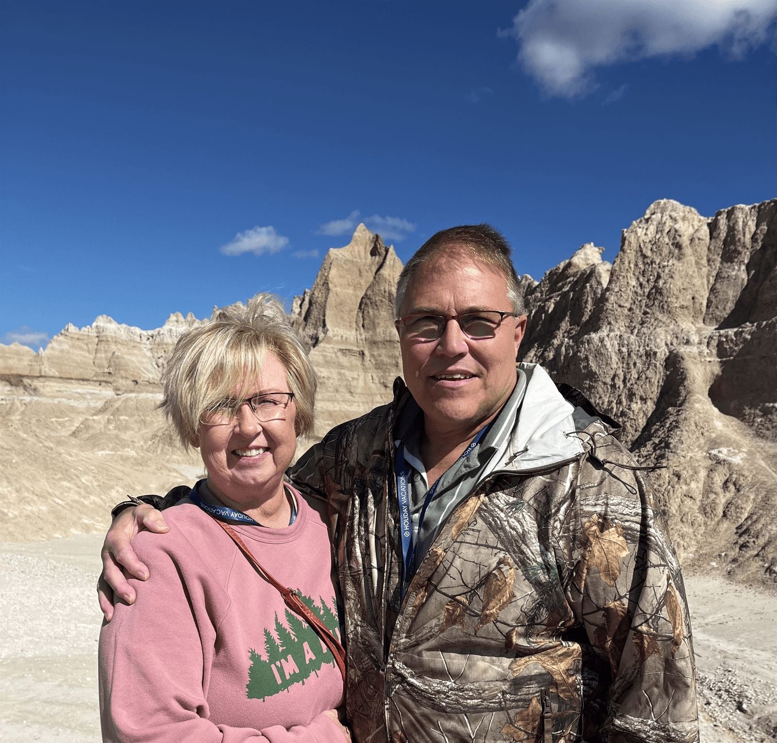 Holiday Vacations guests in Badlands National Park