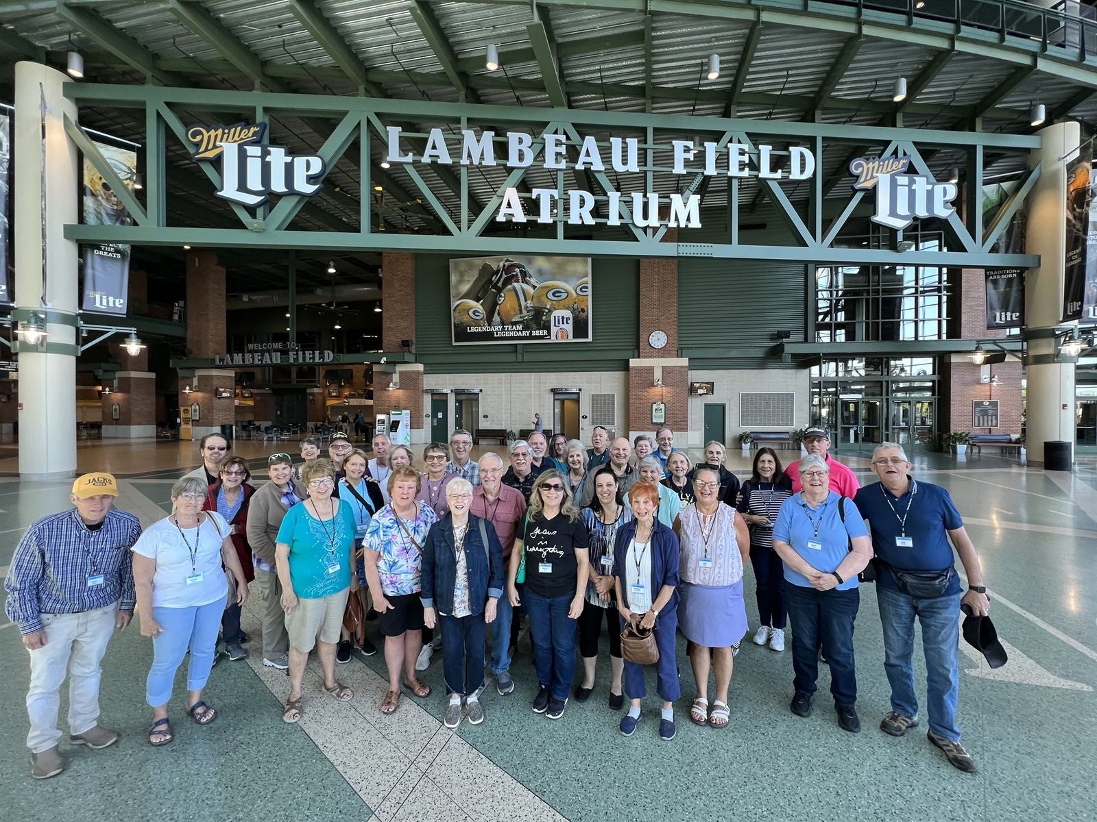 Holiday Vacations tour group at Lambeau Field
