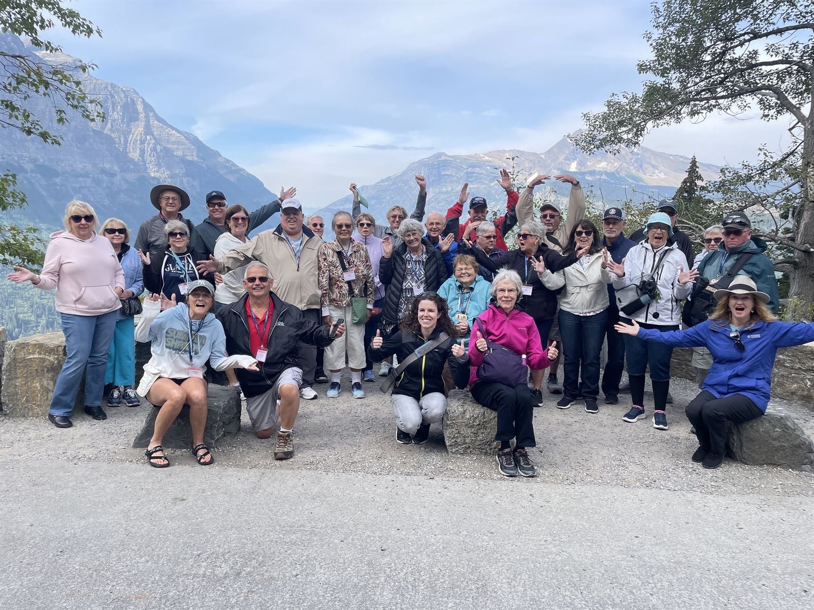 Holiday Vacations tour group on a national parks tour