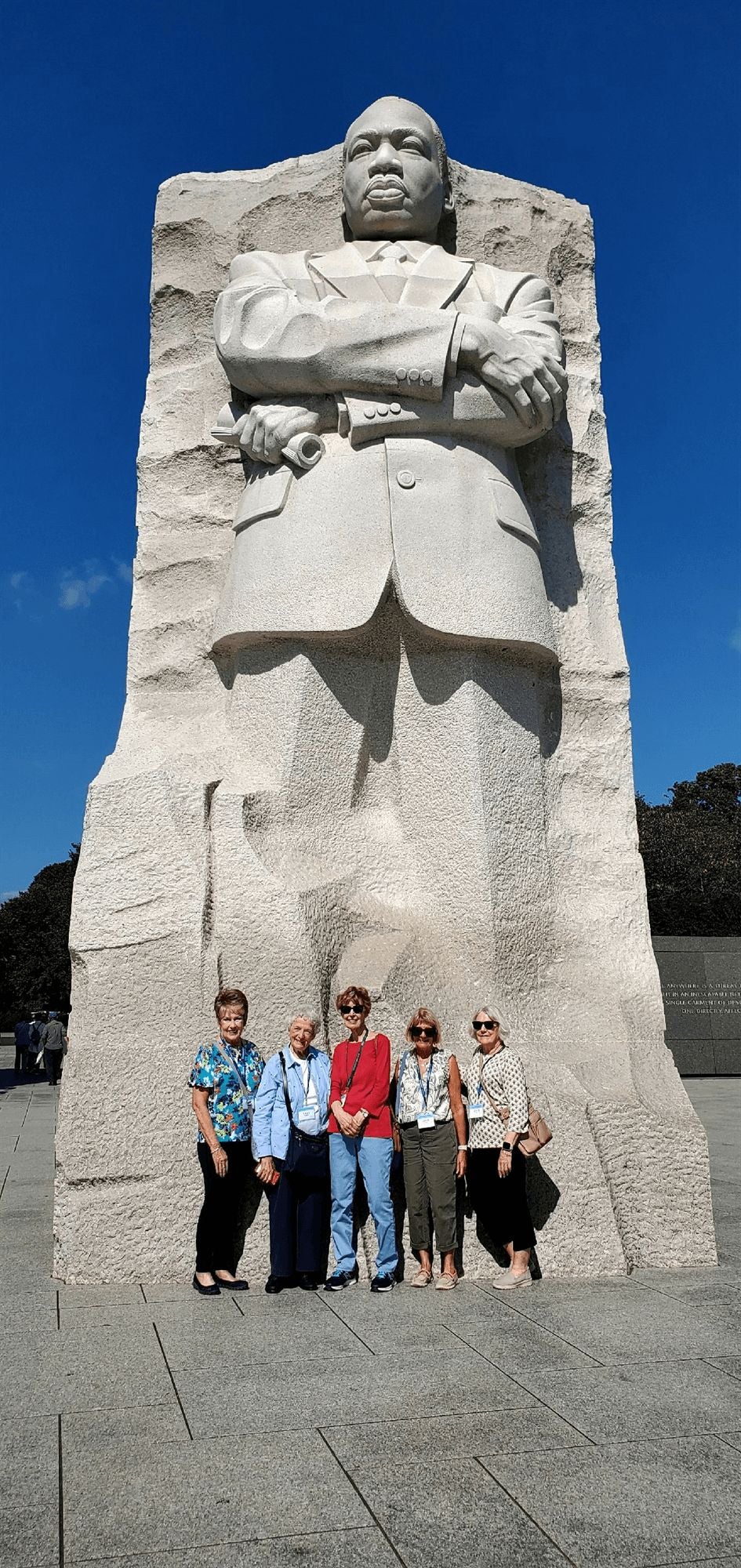 Guests in Front of Martin Lutheran King, Jr. Memorial