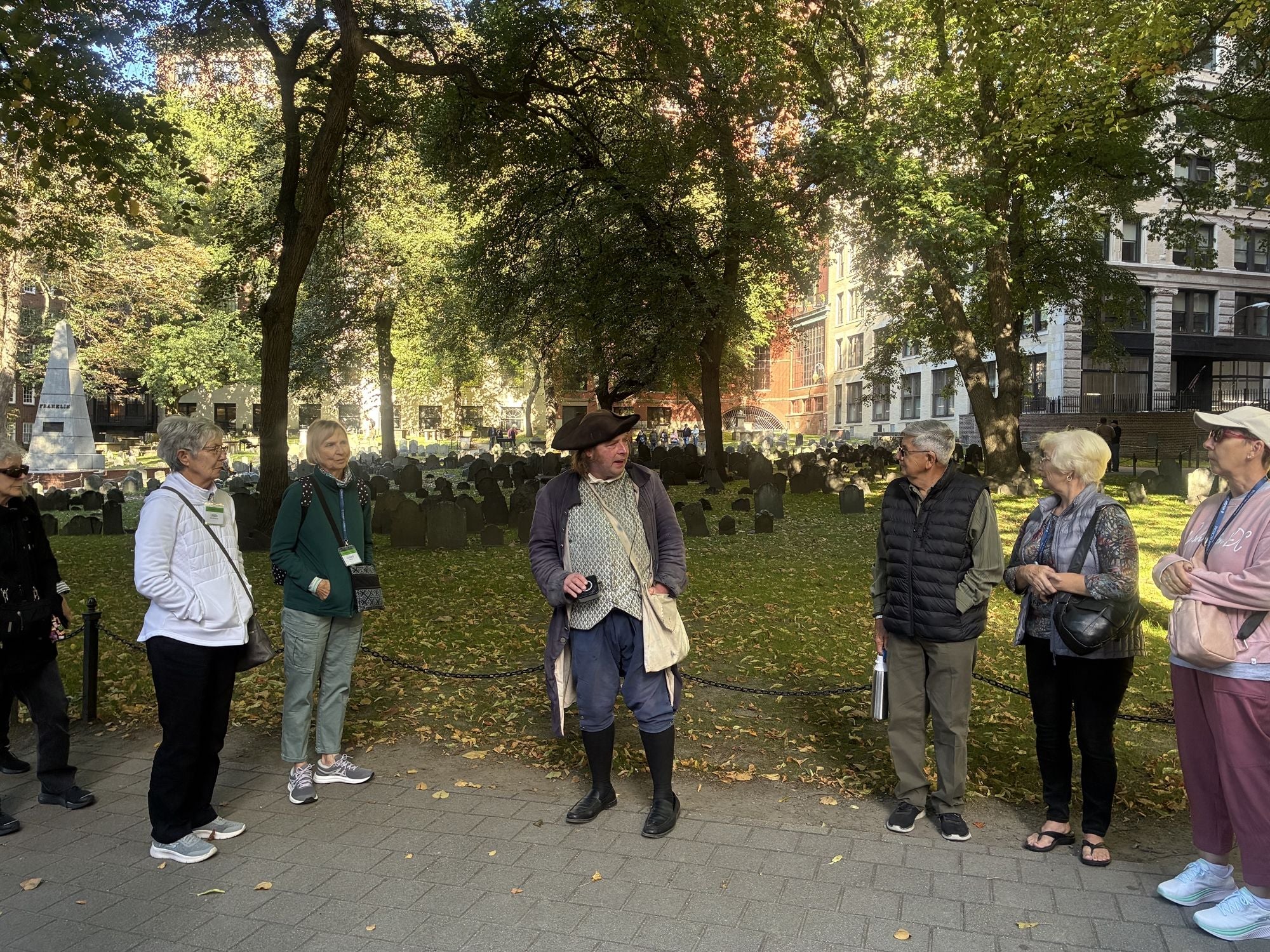 Holiday Vacations guests on the Freedom Trail, Boston