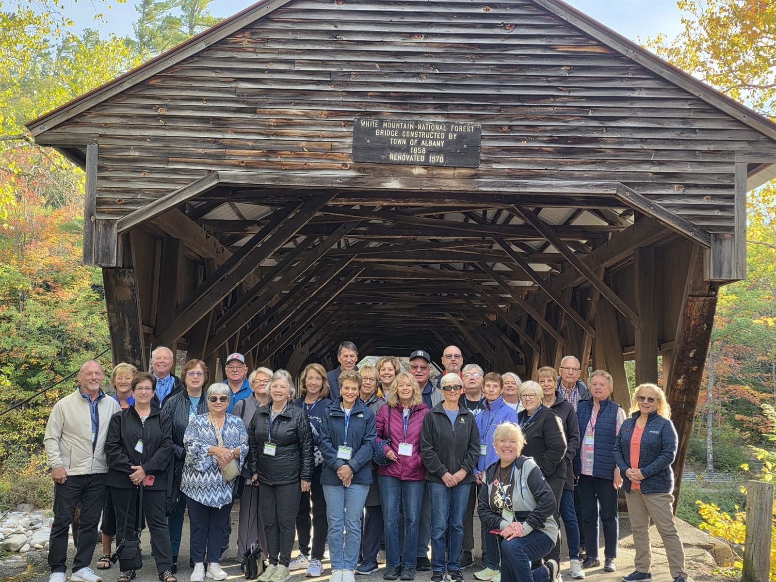Holiday Vacations tour group on New England Fall Foliage tour