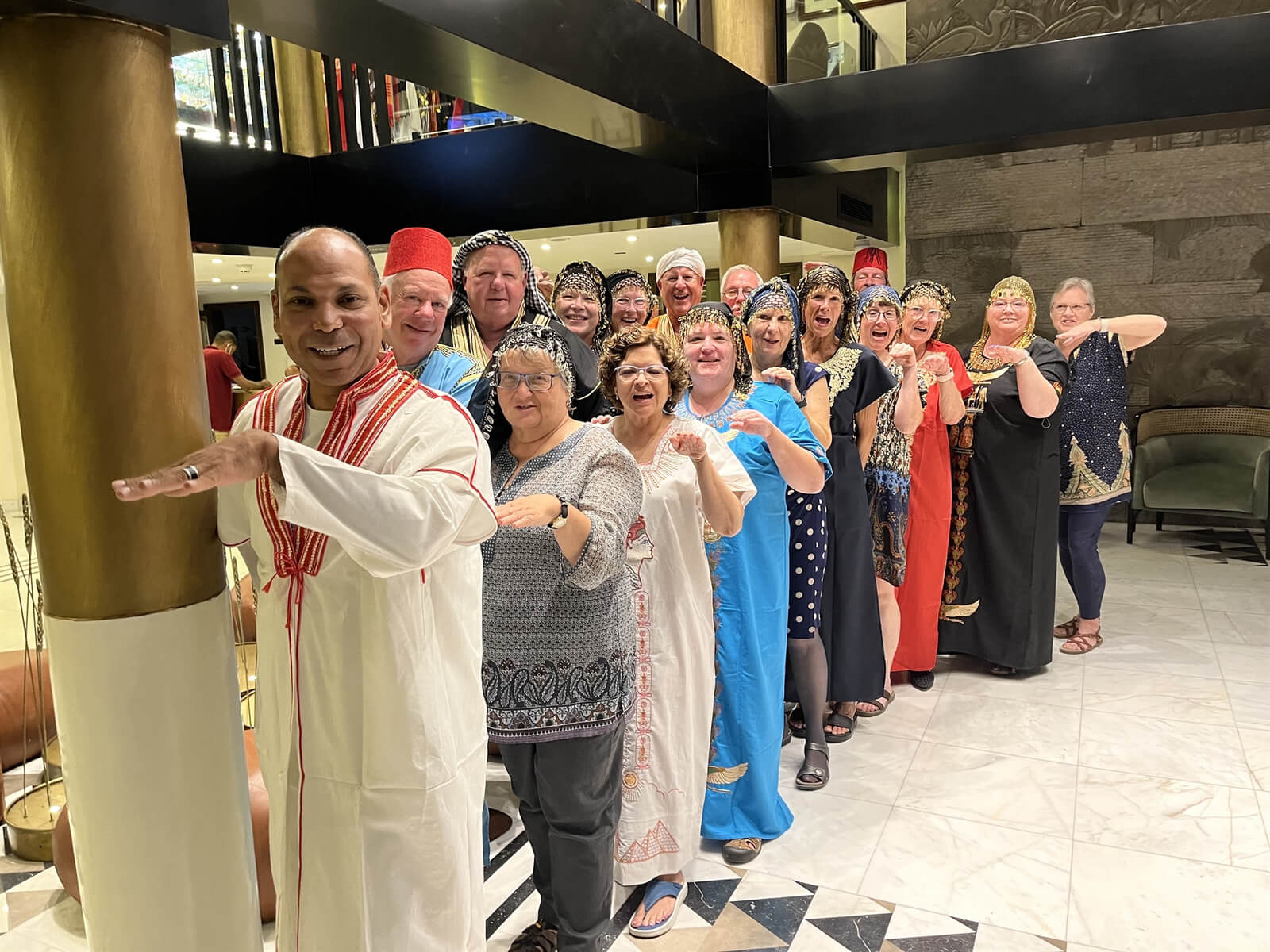 Guests “walking like an Egyptian”