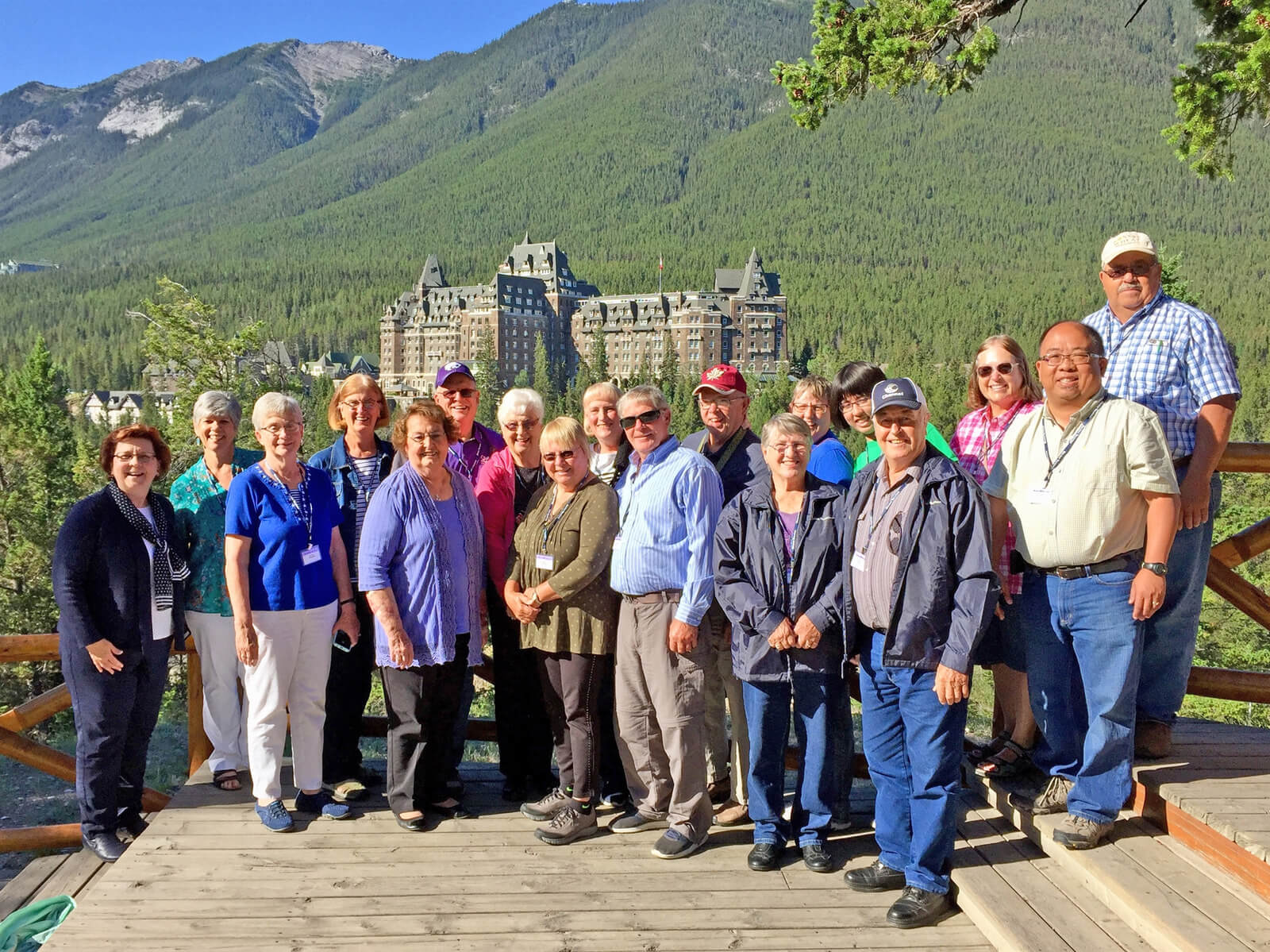Holiday Vacations group in Banff National Park