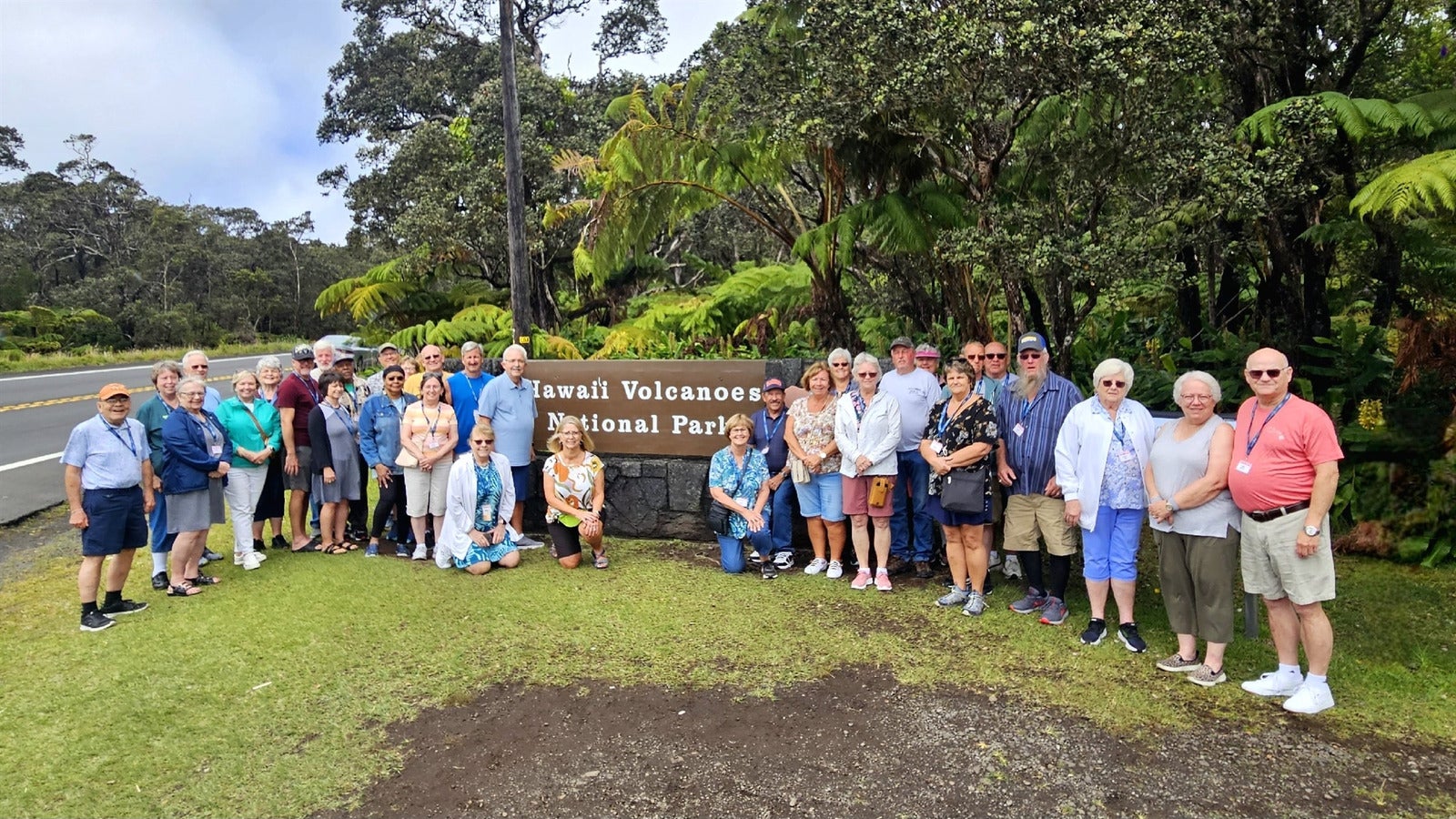 Holiday Vacations group at Hawaii Volcanoes National Park, The Big Island