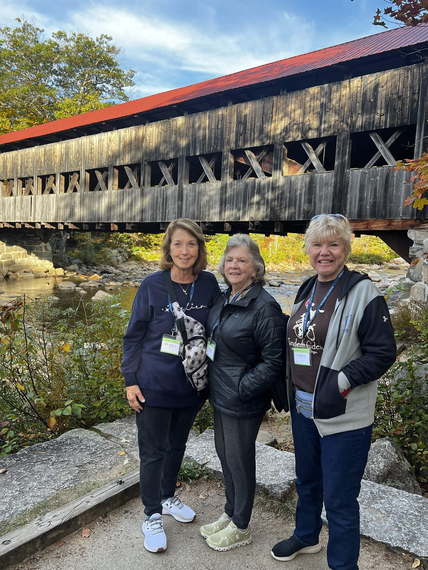 Holiday Vacations guests on New England Fall Foilage tour