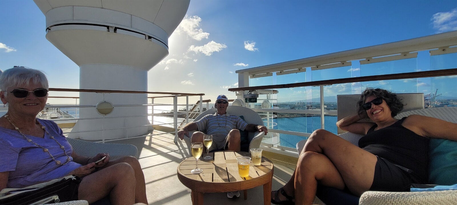 Holiday Vacations guests on Pride of America deck