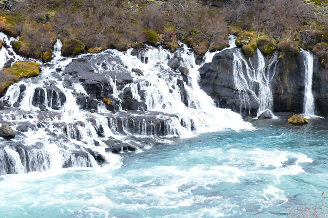 Hraunfossar & Barnafoss Waterfalls