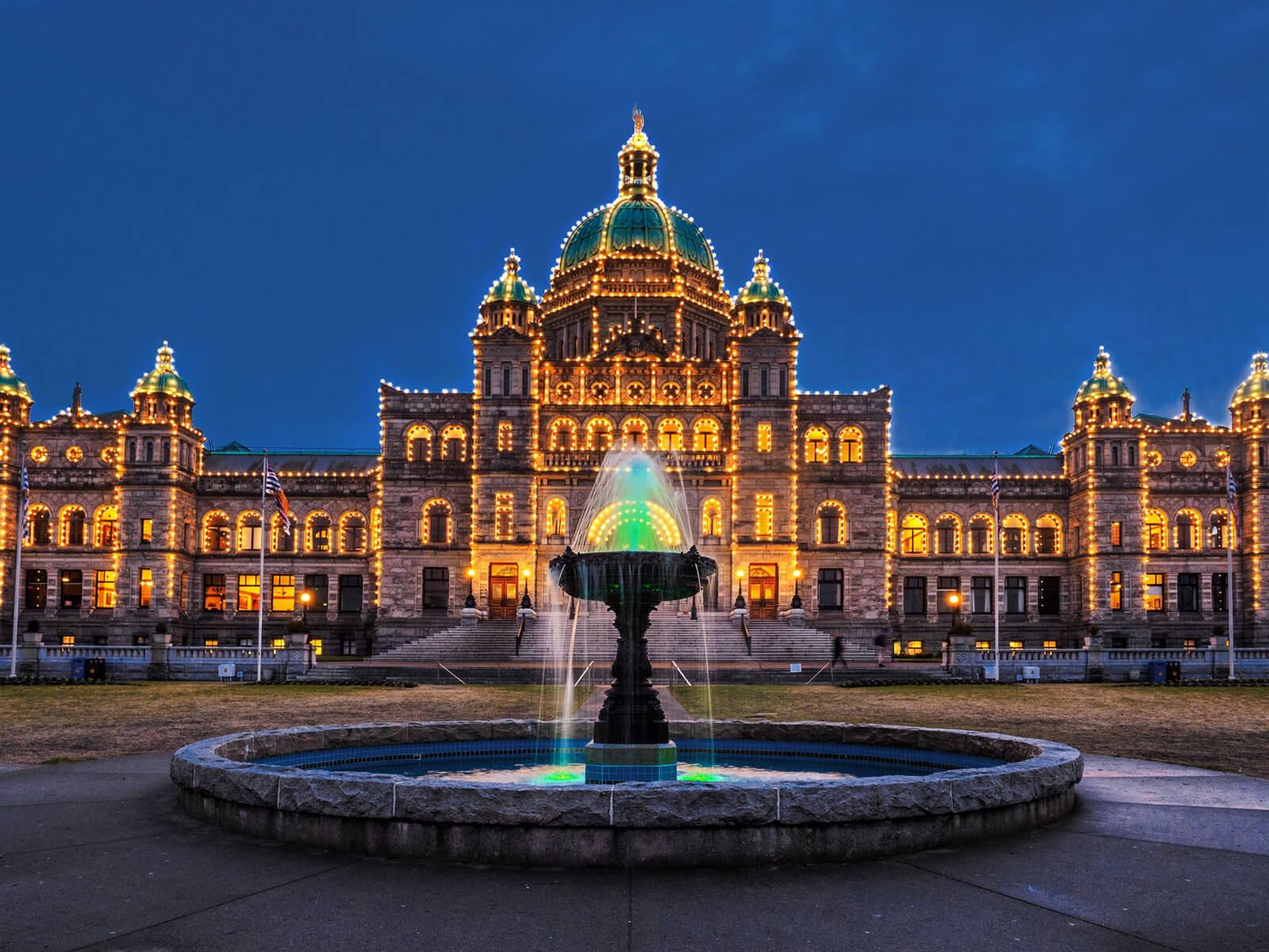 Legislative Assembly of British Columbia at Christmas