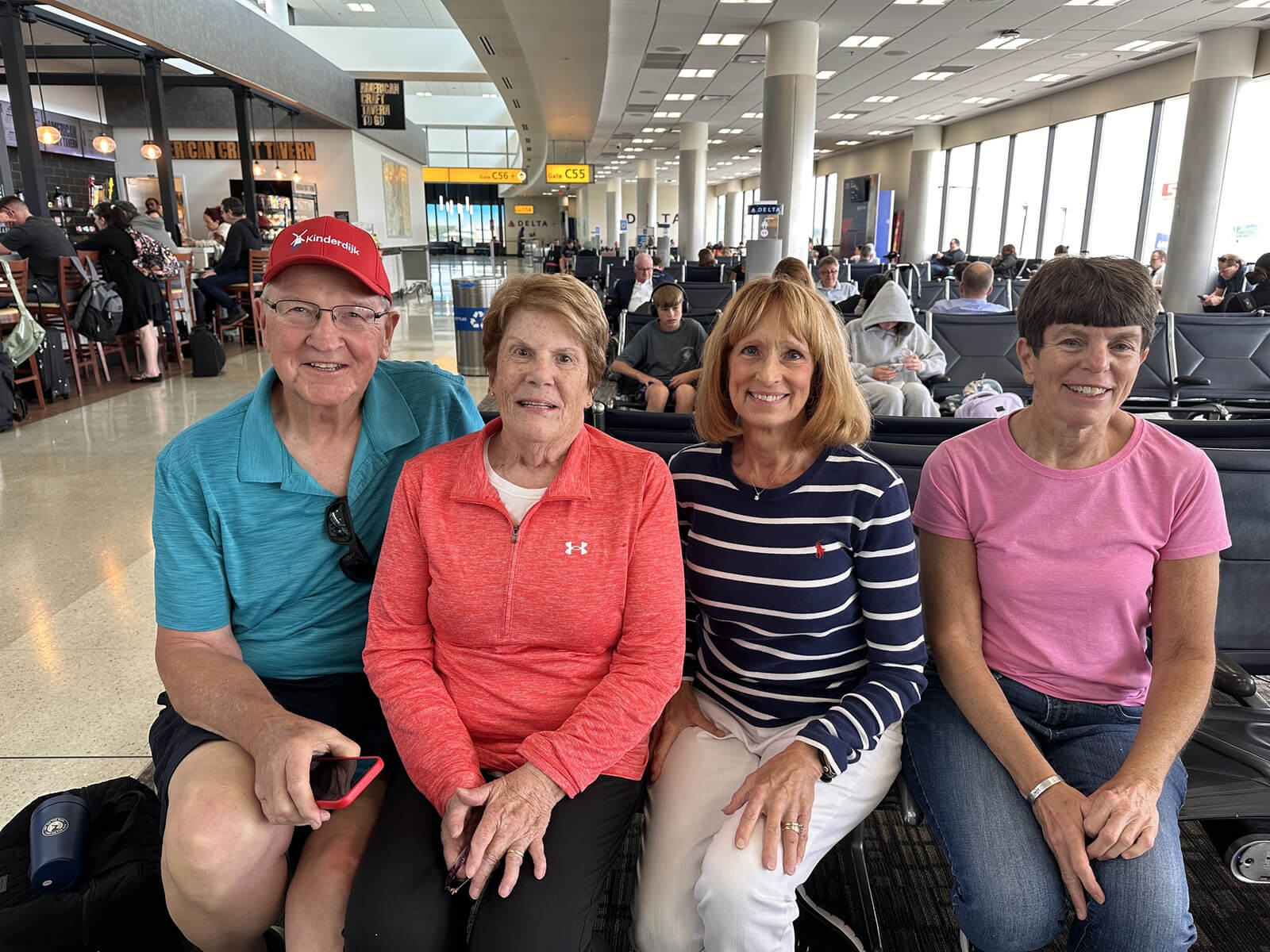 Guests about to start Holiday Vacations adventure at the airport