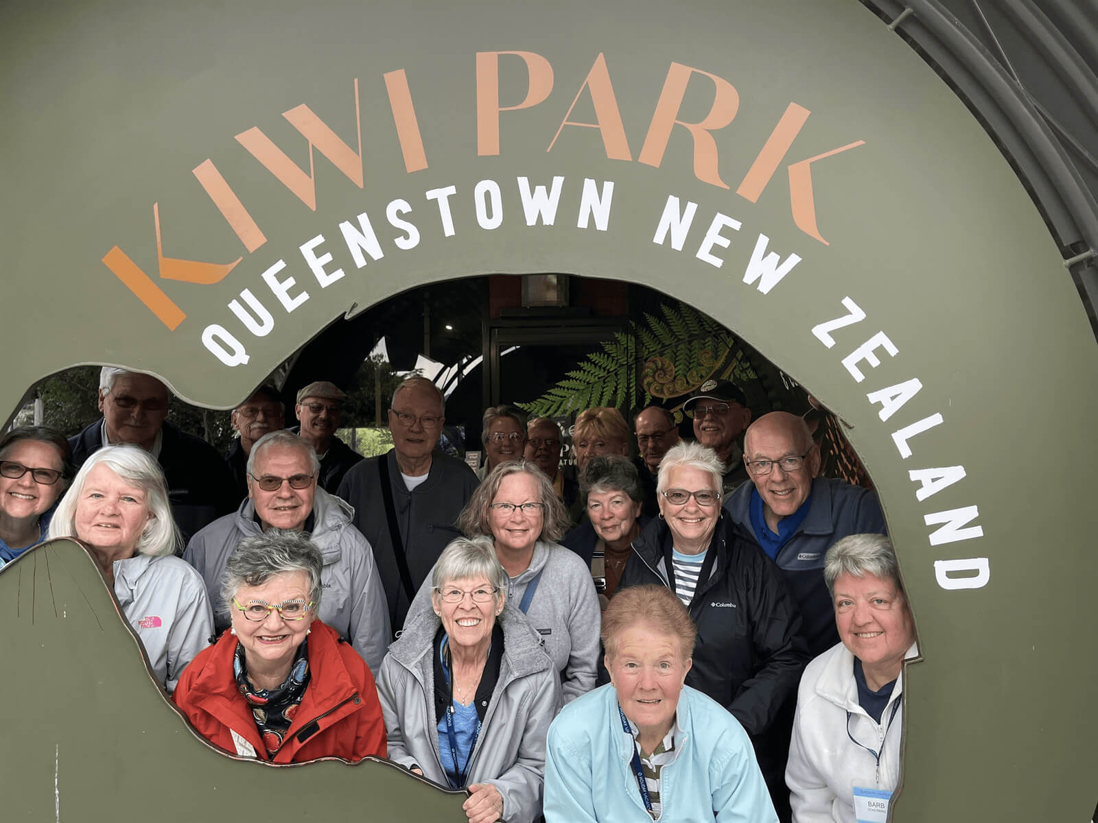 Tour Group in Kiwi Park, Queenstown, New Zealand