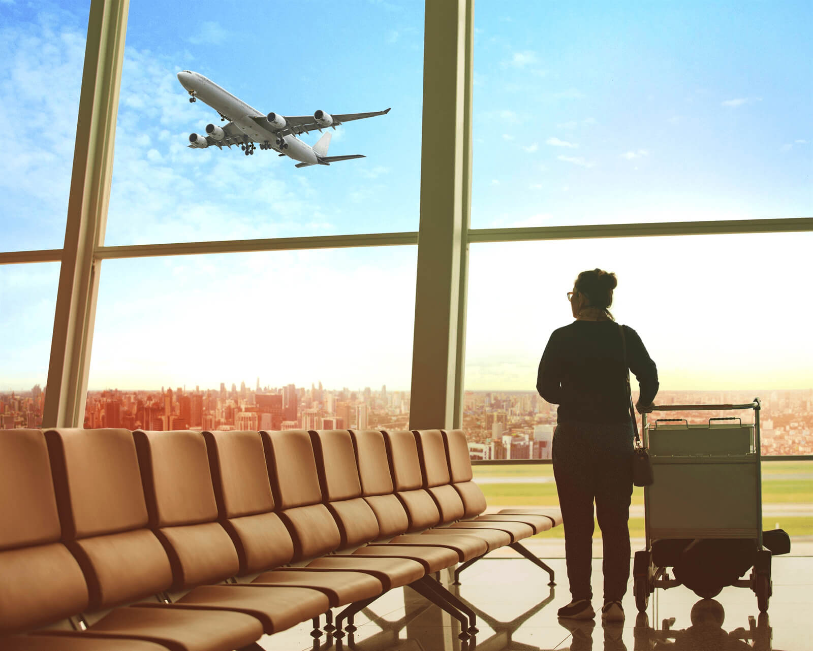 Traveler at airport