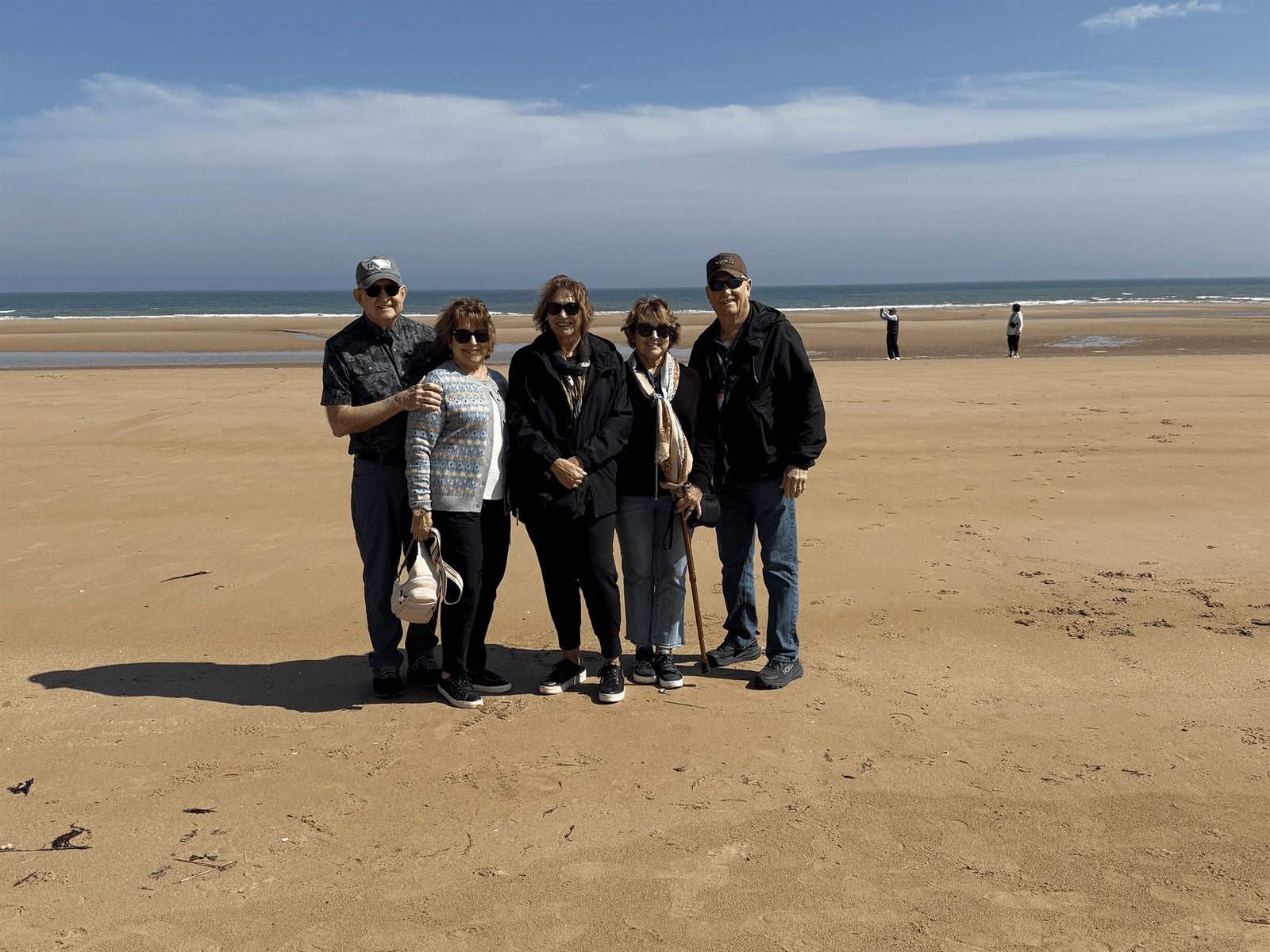 Holiday Vacations guests on Omaha Beach, France