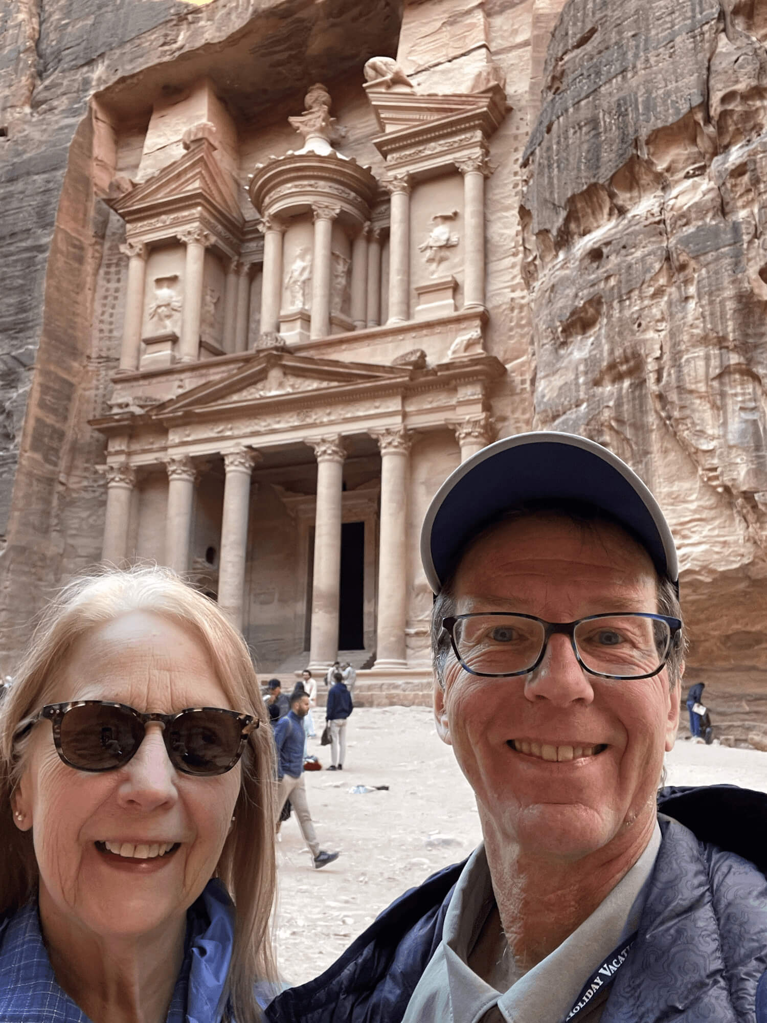 Guests at The Treasury in Petra, Jordan