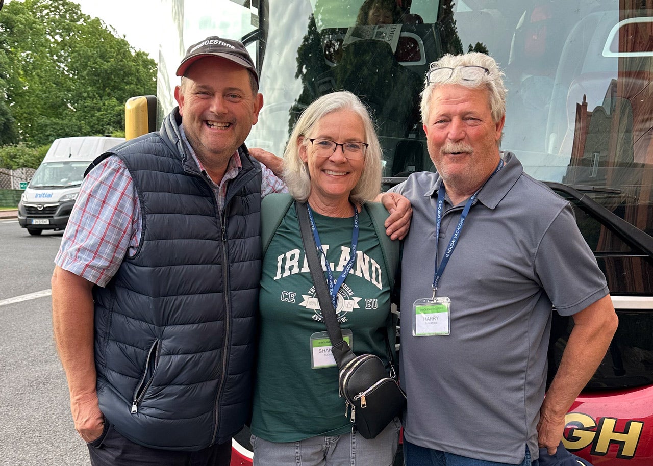 Shannon & Harry with Bus Driver, Pierce