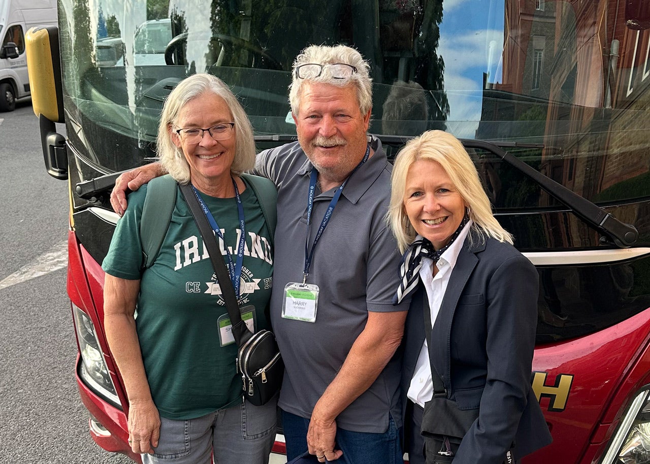 Shannon & Harry Sughroue with Tour Director Kay Naatz